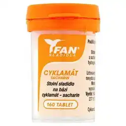 Trefa FAN Sladidla Cyklamát sacharin stolní sladidlo 160 tablet 10g nabídka