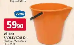 Trefa VĚDRO S VÝLEVKOU 12 l plastové, 27x27x26 cm nabídka