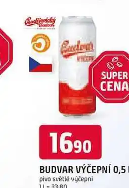 Trefa BUDVAR VÝČEPNÍ 0,5l pivo světlé výčepní nabídka