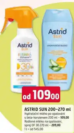 Trefa Astrid Sun Hydratační mléko po opalování 200ml nabídka