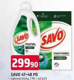 Trefa SAVO 47-48 PD vybrané druhy nabídka