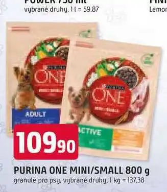 Trefa PURINA ONE MINI/SMALL 800 g granule pro psy nabídka