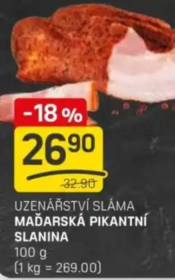 Flop Uzenářství sláma maďarská pikantní slanina nabídka