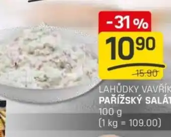 Flop Lahůdky vavřík pařížský salát nabídka