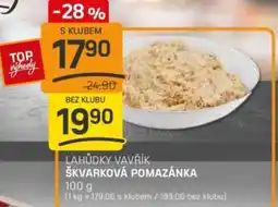 Flop Lahůdky vavřík škvarková pomazánka nabídka