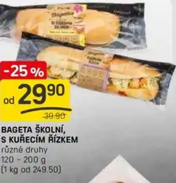 Flop Bageta školní, s kuřecím řízkem nabídka