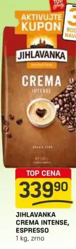 Flop Jihlavanka crema intense, espresso nabídka
