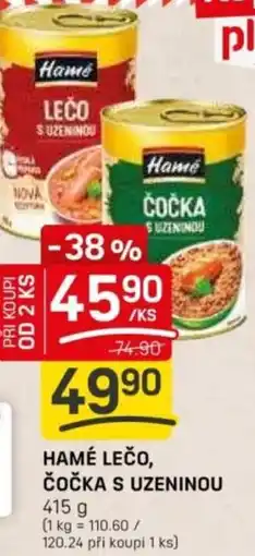 Flop Hamé lečo, čočka s uzeninou nabídka