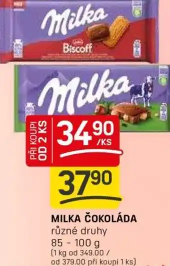 Flop Milka čokoláda nabídka