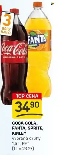 Flop COCA COLA, FANTA, SPRITE, KINLEY nabídka
