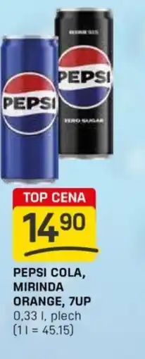Flop PEPSI COLA, MIRINDA ORANGE, 7UP nabídka