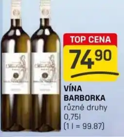 Flop Vína barborka nabídka