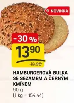 Flop Hamburgerová bulka se sezamem a černým kmínem nabídka