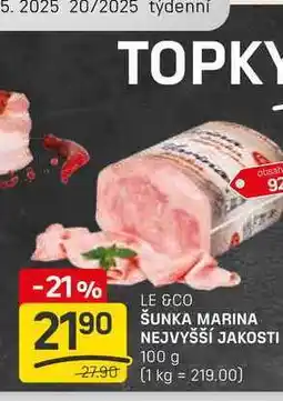 Flop ŠUNKA MARINA NEJVYŠŠÍ JAKOSTI 100g nabídka