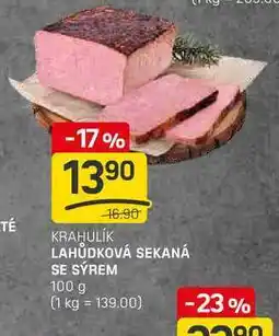 Flop LAHŮDKOVÁ SEKANÁ SE SÝREM 100g nabídka