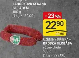 Flop BRDSKÁ KLOBÁSA různé druhy 100g nabídka