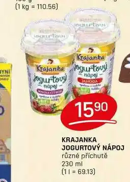 Flop KRAJANKA JOGURTOVÝ NÁPOJ různé příchutě 230 ml nabídka