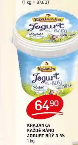 Flop KRAJANKA KAŽDÉ RÁNO JOGURT BÍLÝ 3 % 1 kg nabídka