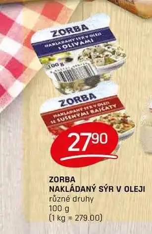 Flop ZORBA NAKLÁDANÝ SÝR V OLEJI různé druhy 100 g nabídka