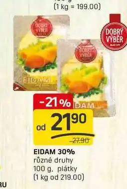 Flop EIDAM 30% různé druhy 100 g, plátky nabídka