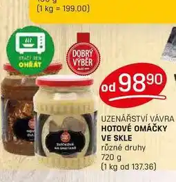 Flop HOTOVÉ OMÁČKY VE SKLE různé druhy 720 g nabídka