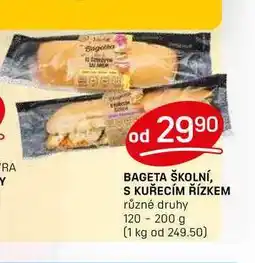 Flop BAGETA ŠKOLNÍ, S KUŘECÍM ŘÍZKEM různé druhy 120-200 g nabídka