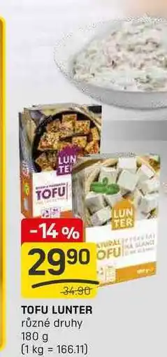 Flop TOFU LUNTER různé druhy 180 g nabídka