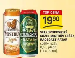 Flop RADEGAST RATAR světlý ležák 0,5 1, plech nabídka