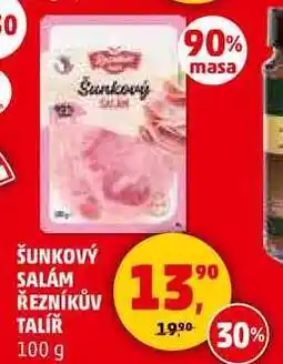 Penny Market ŠUNKOVÝ SALÁM ŘEZNÍKŮV TALÍŘ, 100 g nabídka
