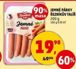 Penny Market JEMNÉ PÁRKY ŘEZNÍKŮV TALÍŘ, 200 g nabídka