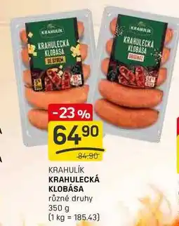 Flop KRAHULECKÁ KLOBÁSA různé druhy 350 g nabídka