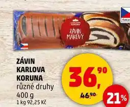 Penny Market ZÁVIN KARLOVA KORUNA různé druhy, 400 g nabídka