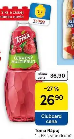 Tesco Toma Nápoj, 1 l, PET, více druhů nabídka