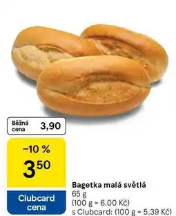 Tesco Bagetka malá světlá, 65 g nabídka