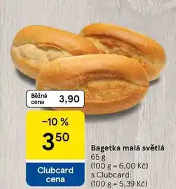 Tesco Bagetka malá světlá, 65 g nabídka