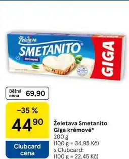 Tesco Želetava Smetanito Giga krémové, 200 g nabídka