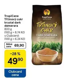 Tesco TropiCane Třtinový cukr krystal dark demerara, 800 g nabídka
