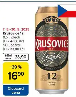 Tesco Krušovice 12, 0.5 l, plech nabídka