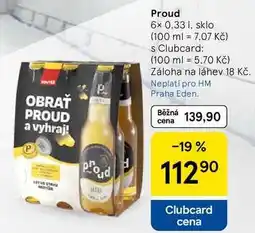 Tesco Proud, 6x 0,33 l, sklo nabídka
