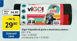 Tesco Vigo! Odpadkové pytle s elastickou páskou, 60 l, 8 ks nabídka