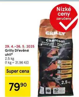 Tesco Grilly Dřevěné uhli, 2,5 kg nabídka