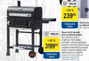 Tesco Tesco Grill Master Gril na dřevěné uhlí se 2 kolečky pro snadnou manipulaci nabídka