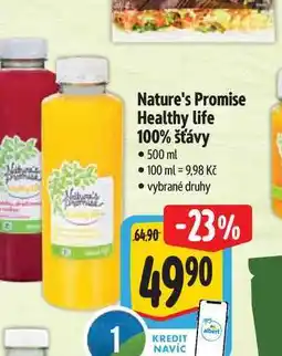 Albert Nature's Promise Healthy life 100% šťávy 500 ml nabídka