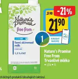 Albert Nature's Promise Free From Trvanlivé mléko 1 l nabídka