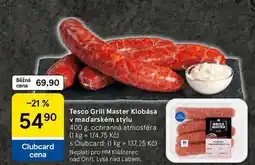 Tesco Tesco Grill Master Klobása v maďarském stylu, 400 g nabídka