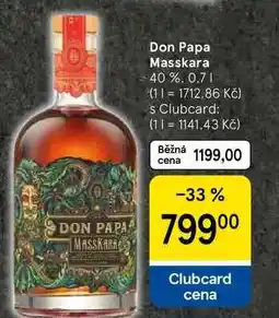 Tesco Don Papa Masskara 40%, 0,7 l nabídka