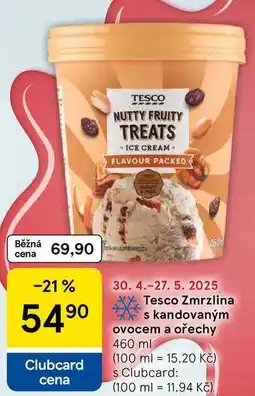 Tesco Tesco Zmrzlina s kandovaným ovocem a ořechy, 460 ml nabídka