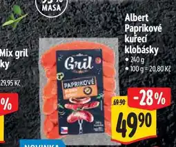 Albert Albert Paprikové kuřecí klobásky 240g nabídka