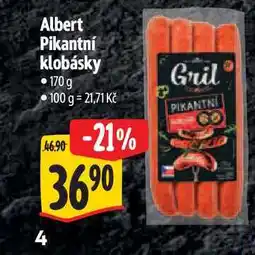 Albert Albert Pikantní klobásky 170 g nabídka