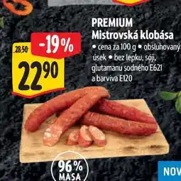 Albert PREMIUM Mistrovská klobása 100 g nabídka